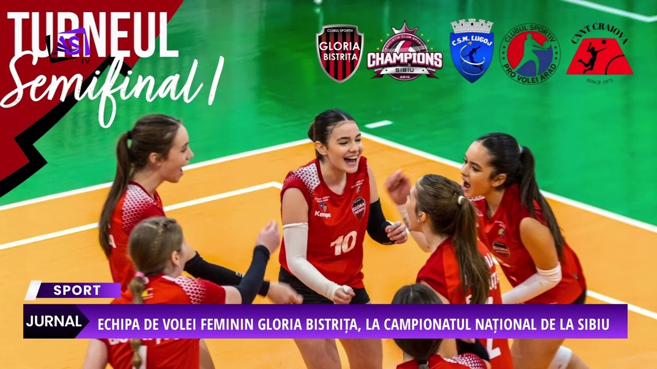 Echipa de volei feminin Gloria Bistrița, la Campionatul Național de la Sibiu