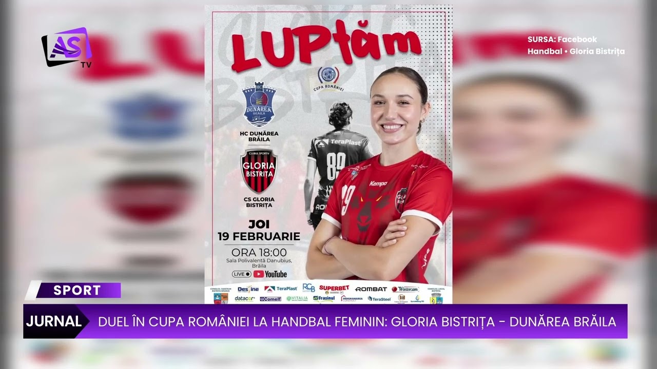 Duel în Cupa României la handbal feminin: Gloria Bistrița - Dunărea Brăila