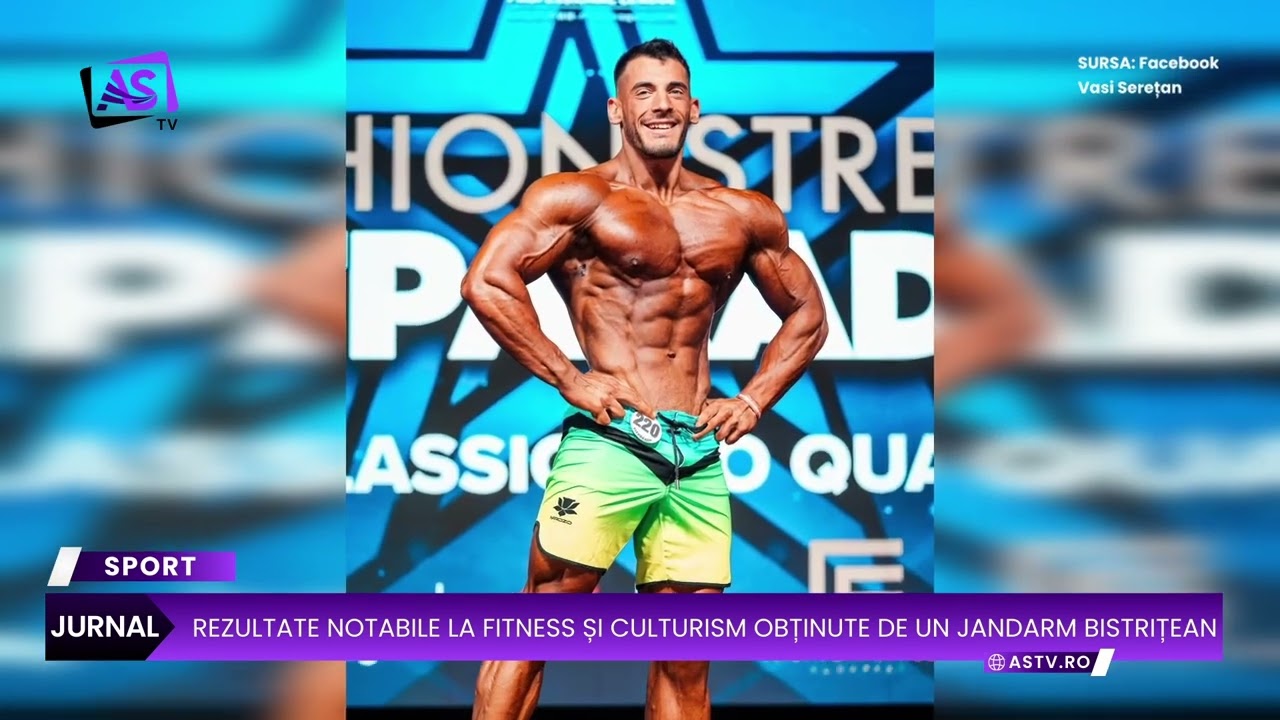 Rezultate notabile la fitness și culturism obținute de un jandarm bistrițean