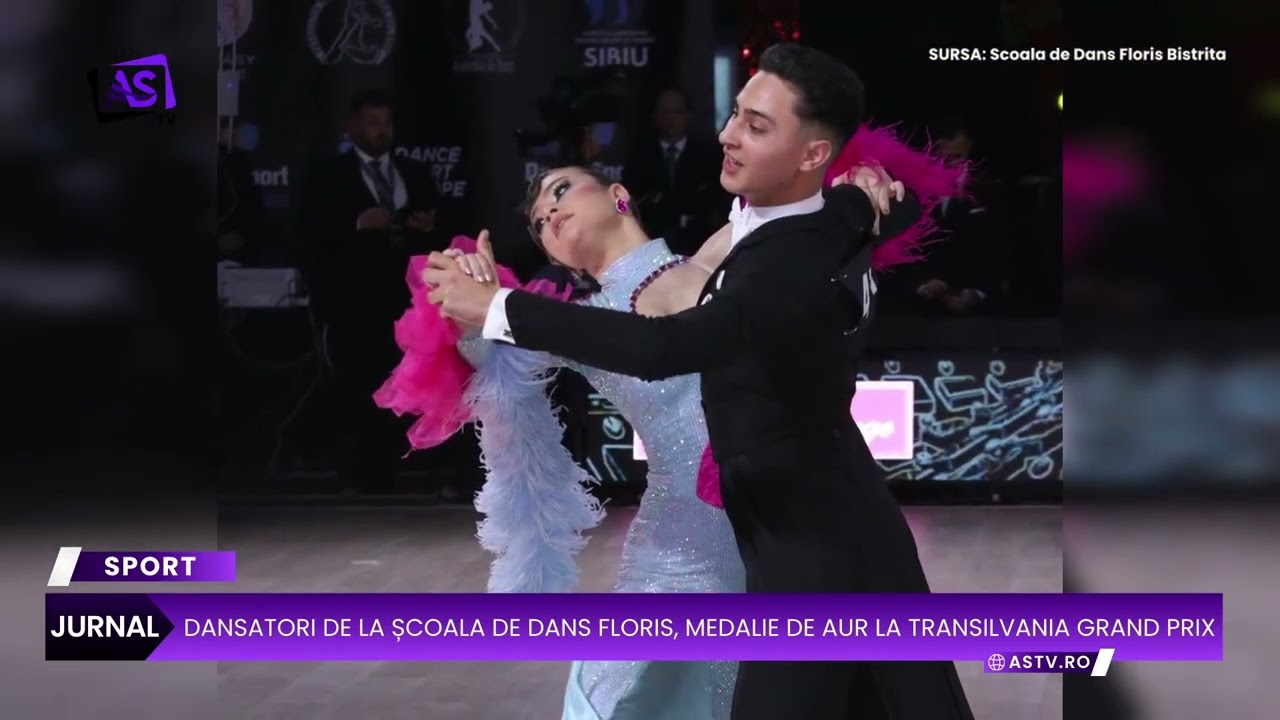Dansatori de la Școala de dans Floris, medalie de aur la Transilvania Grand Prix