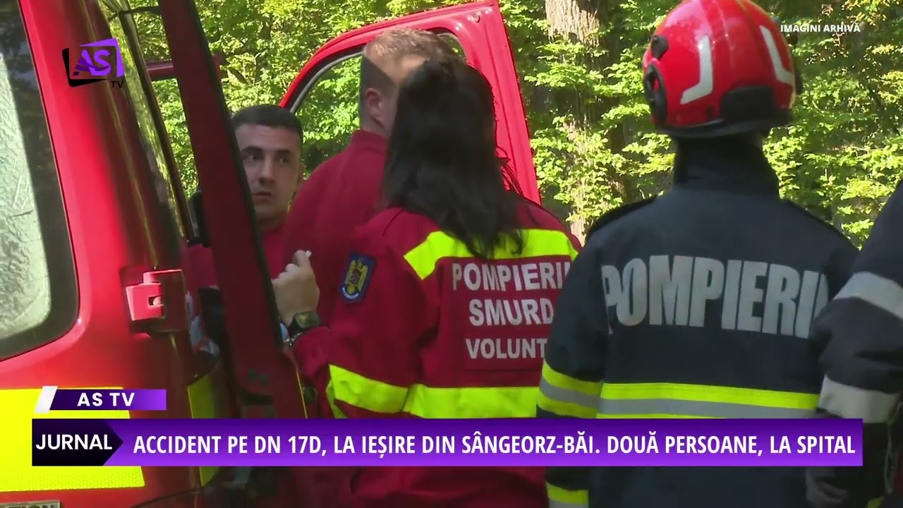 Accident pe DN 17D, la ieșire din Sângeorz-Băi. Două persoane, la spital