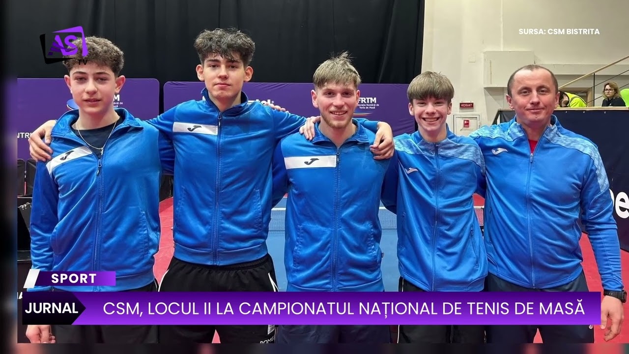 CSM, locul II la Campionatul Național de tenis de masă