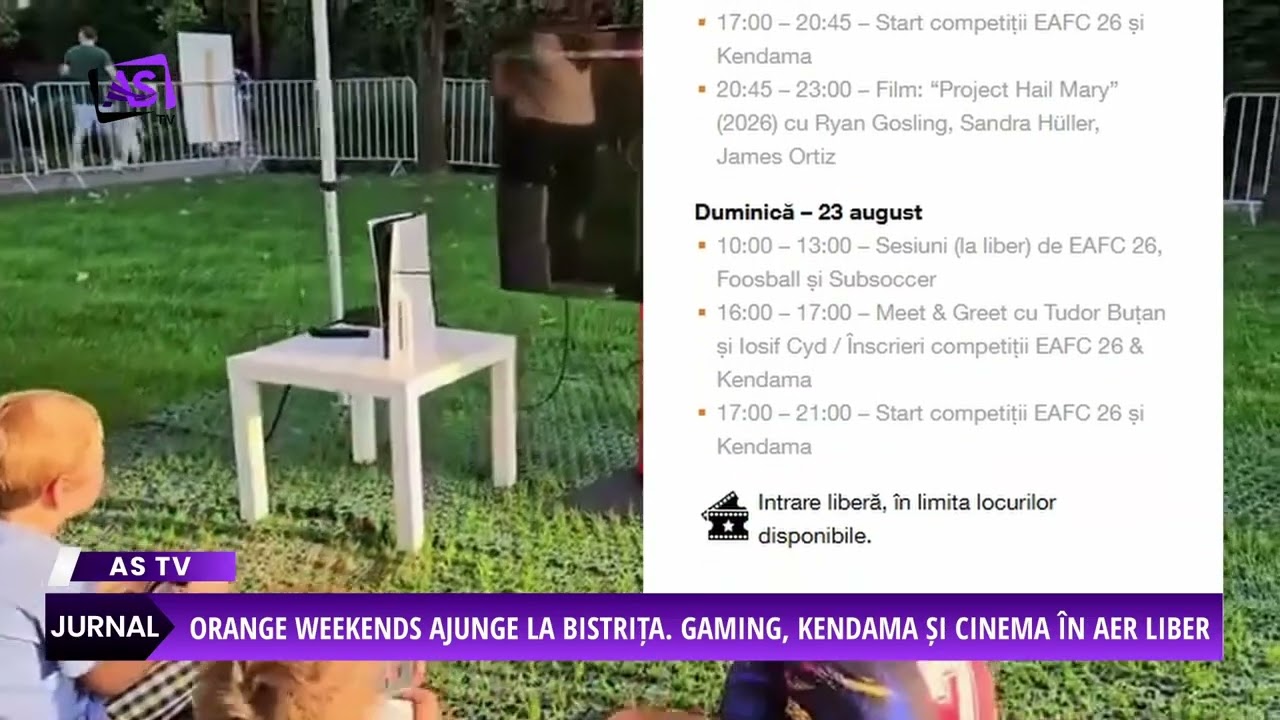 Orange Weekends ajunge la Bistrița. Gaming, kendama și cinema în aer liber