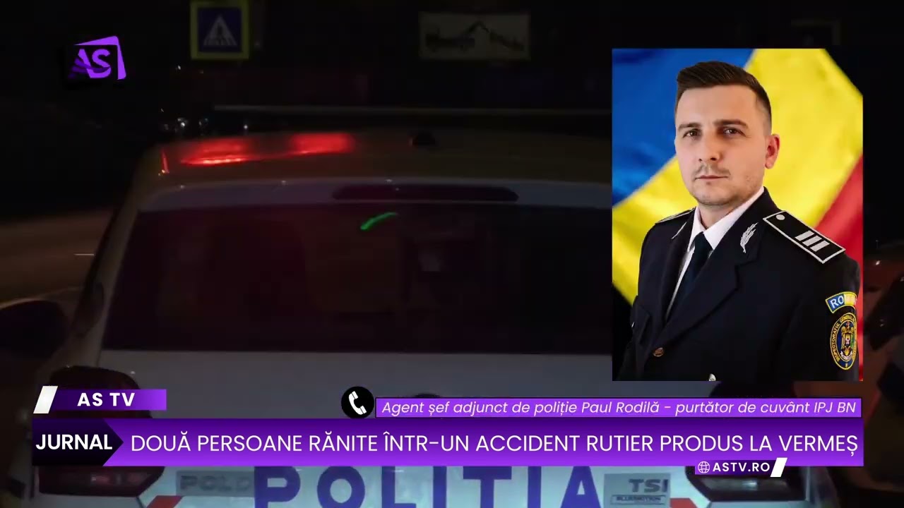 Două persoane rănite într-un accident rutier produs la Vermeș