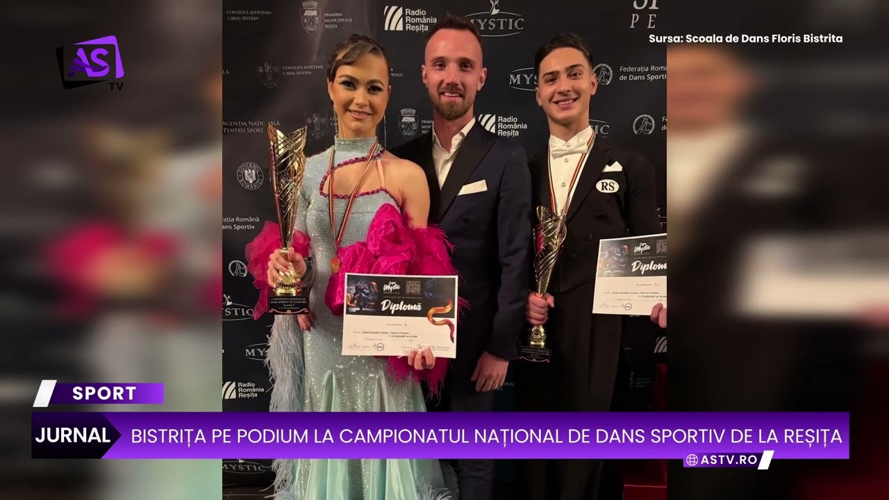 Bistrița pe podium Campionatul Național de Dans Sportiv de la Reșița