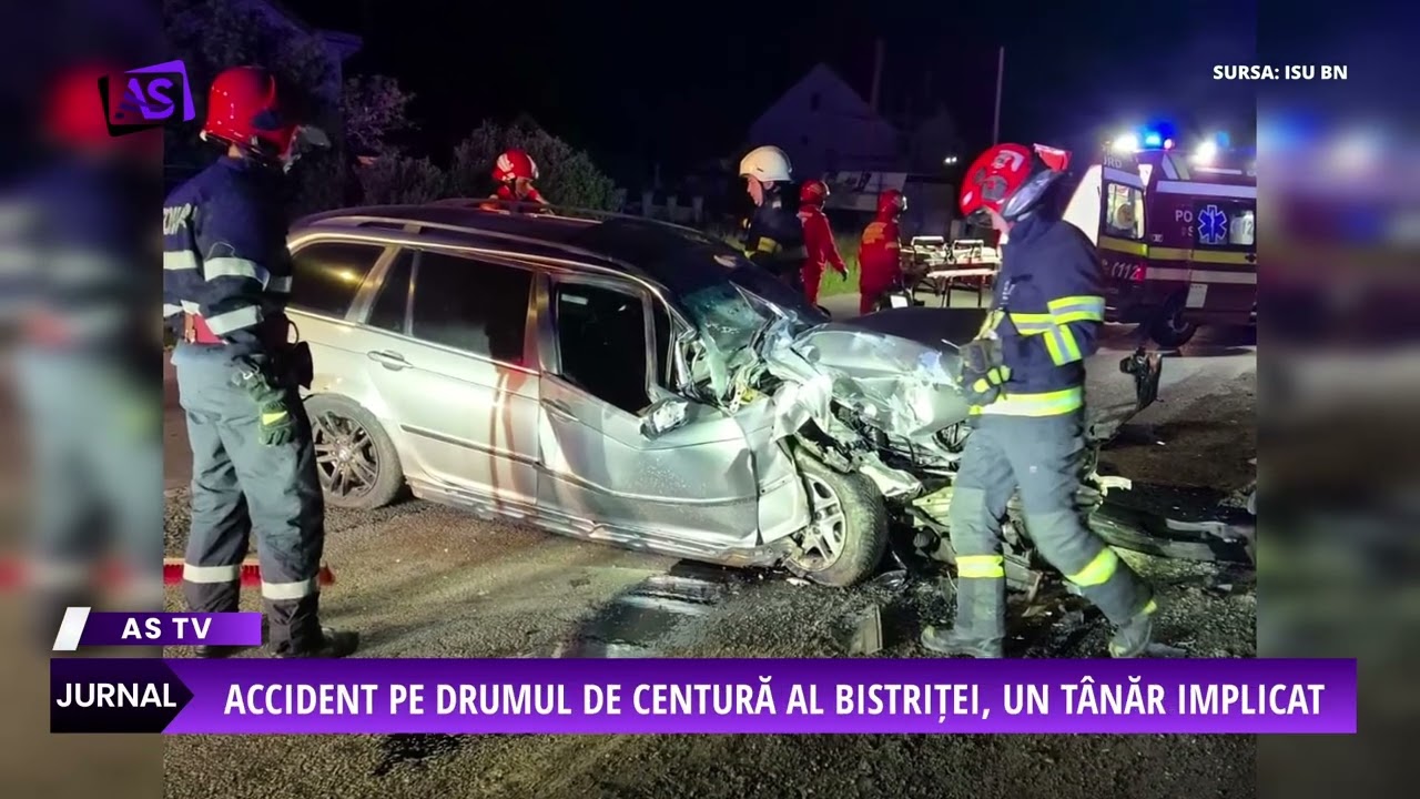 Accident pe drumul de centură al Bistriței, cu un tânăr implicat