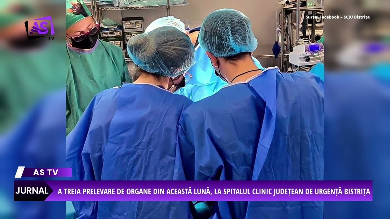 A treia prelevare de organe din această lună, la Spitalul Clinic Județean de Urgență Bistrița