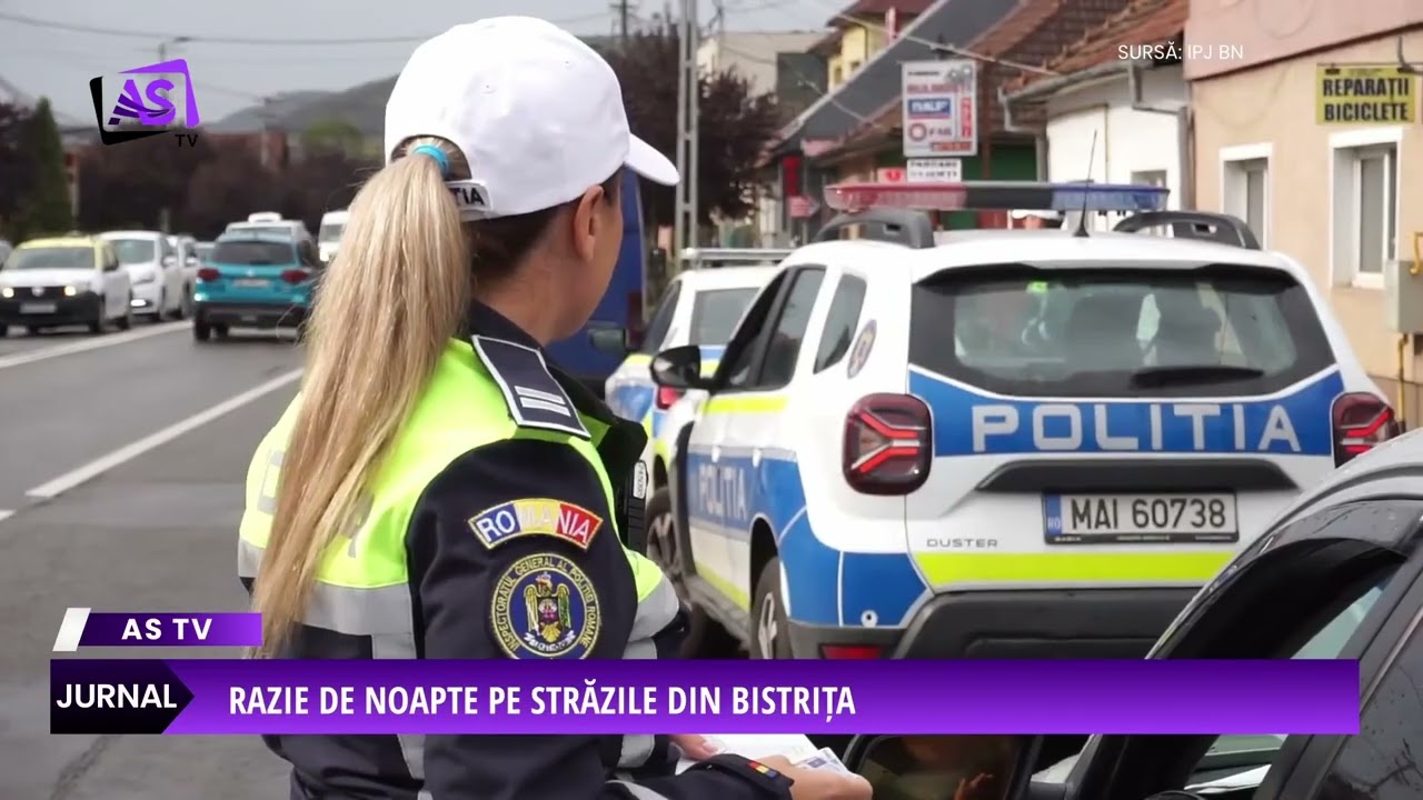 Razie de noapte pe străzile din Bistrița