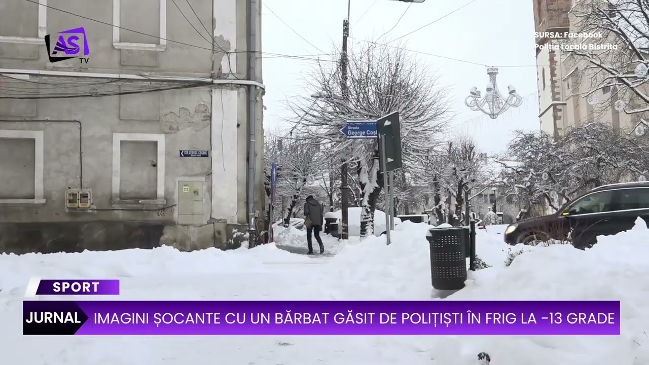 Imagini șocante cu un bărbat găsit de polițiști în frig la -13 grade