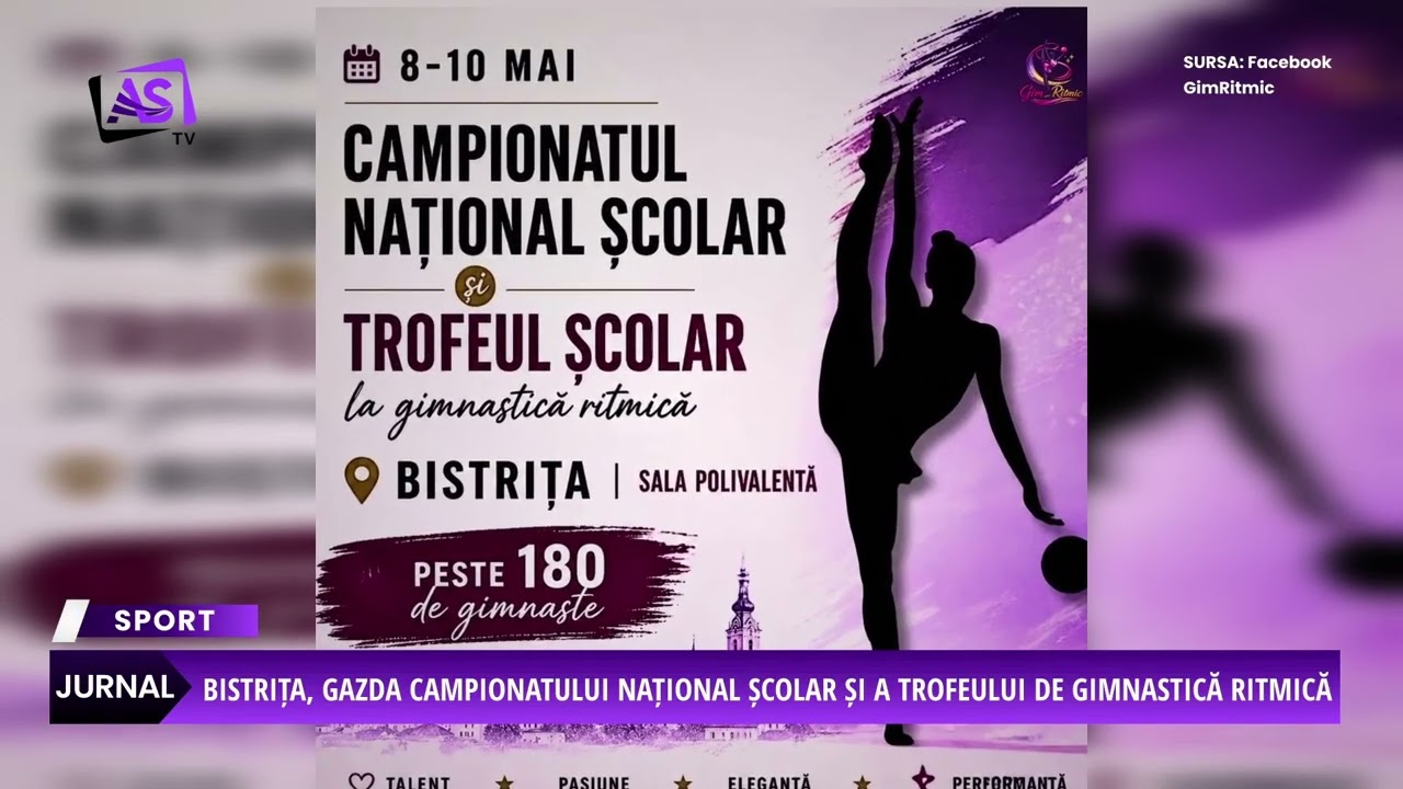 Bistrița, gazda Campionatului Național Școlar și a Trofeului de gimnastică ritmică
