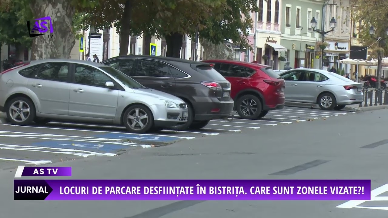 Locuri de parcare desființate în Bistrița. Care sunt zonele vizate?!
