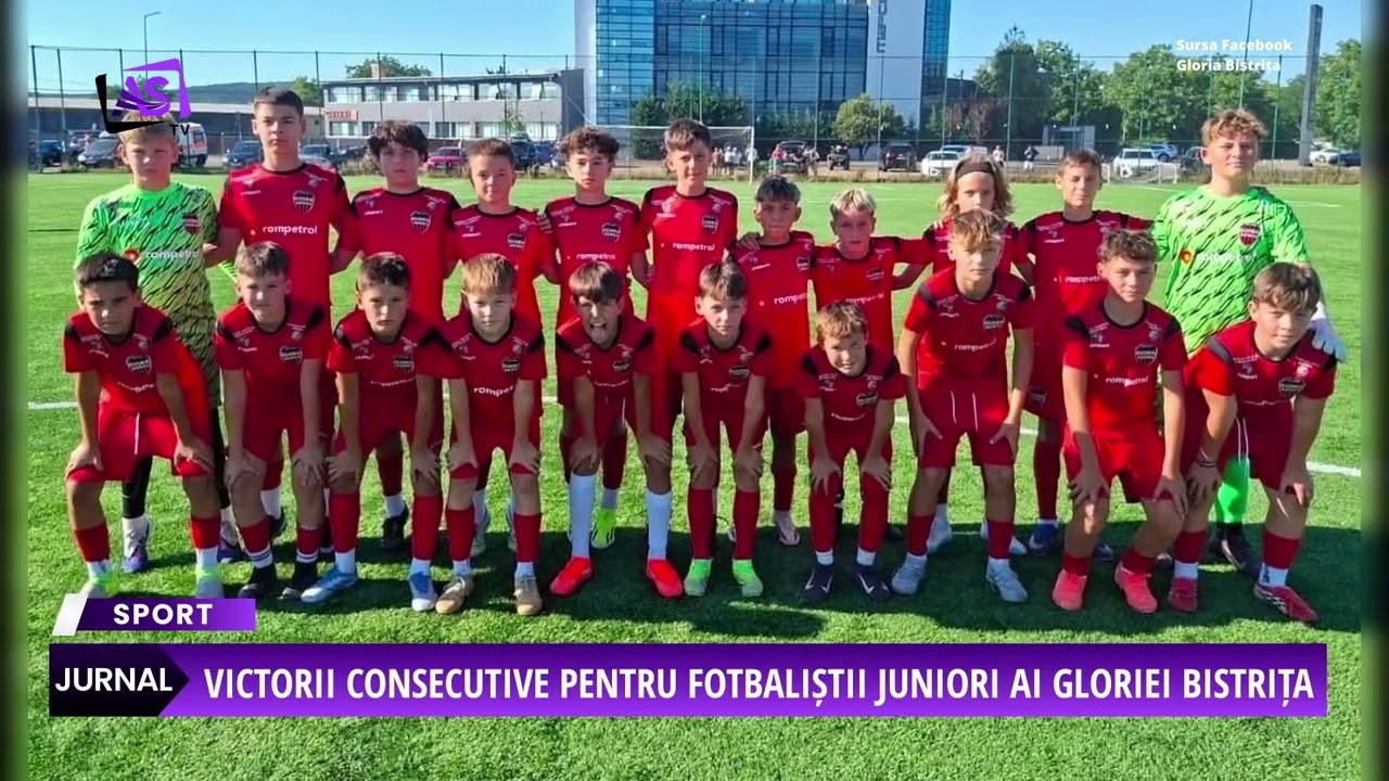 Victorii consecutive pentru fotbaliștii juniori ai Gloriei Bistrița