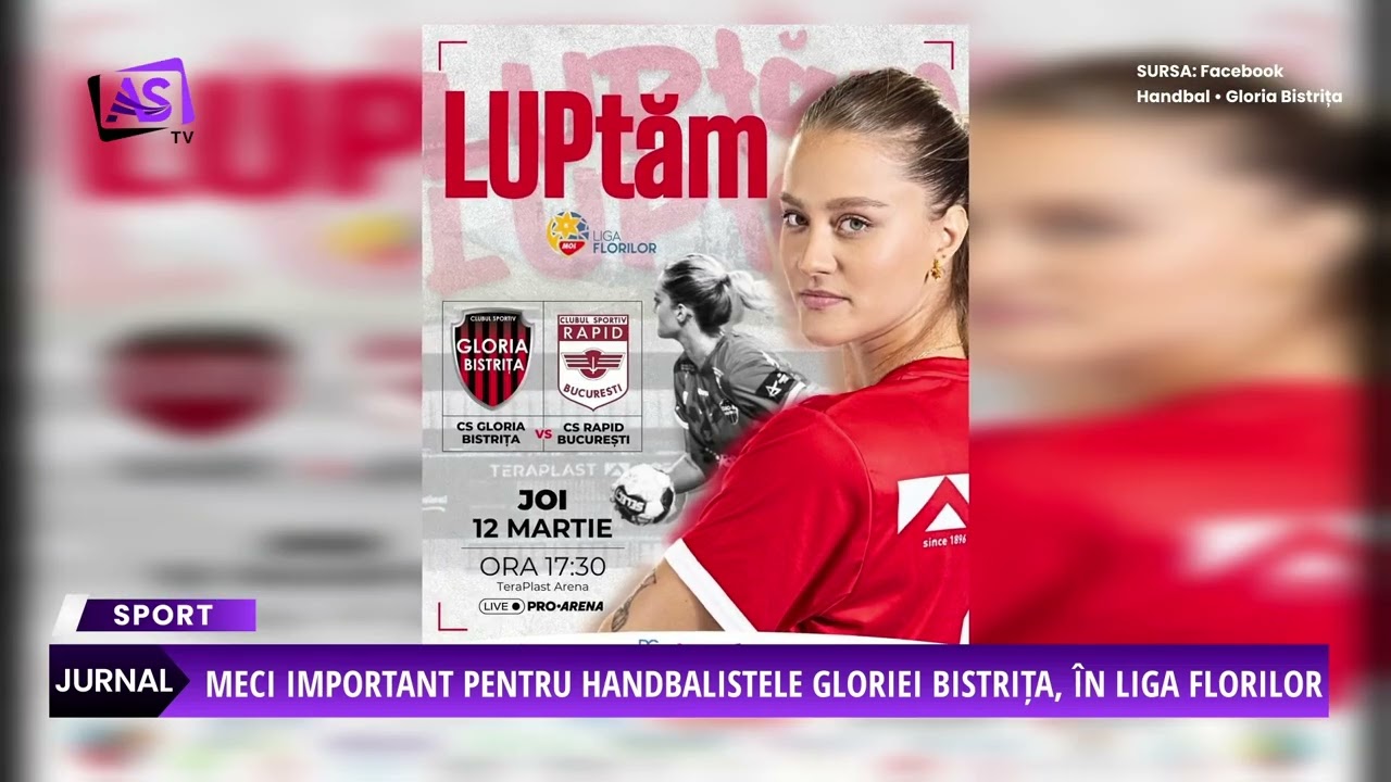 Meci important pentru handbalistele Gloriei Bistrița, în Liga Florilor