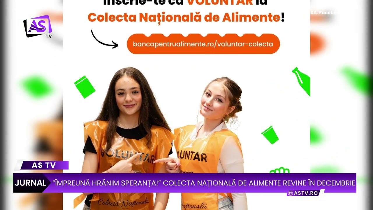 Împreună hrănim speranța!” Colecta Națională de Alimente revine în decembrie