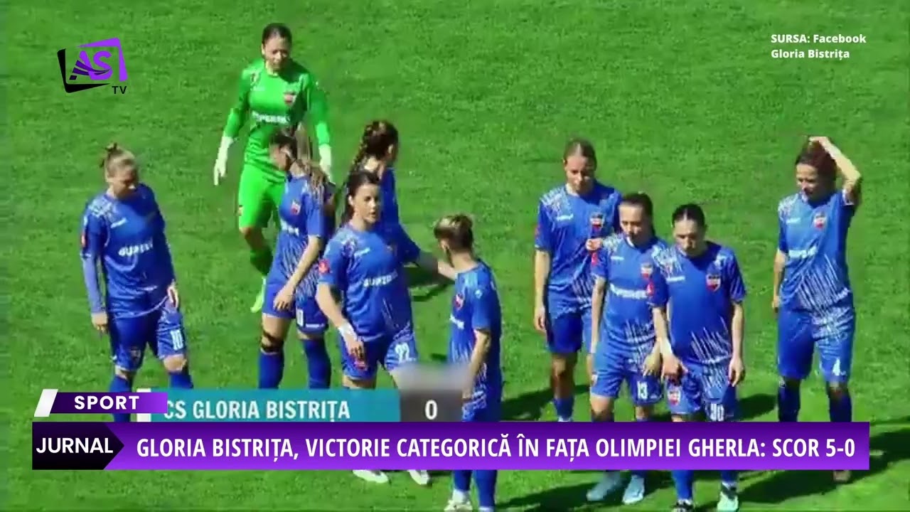 Gloria Bistrița, victorie categorică în fața Olimpiei Gherla: scor 5-0