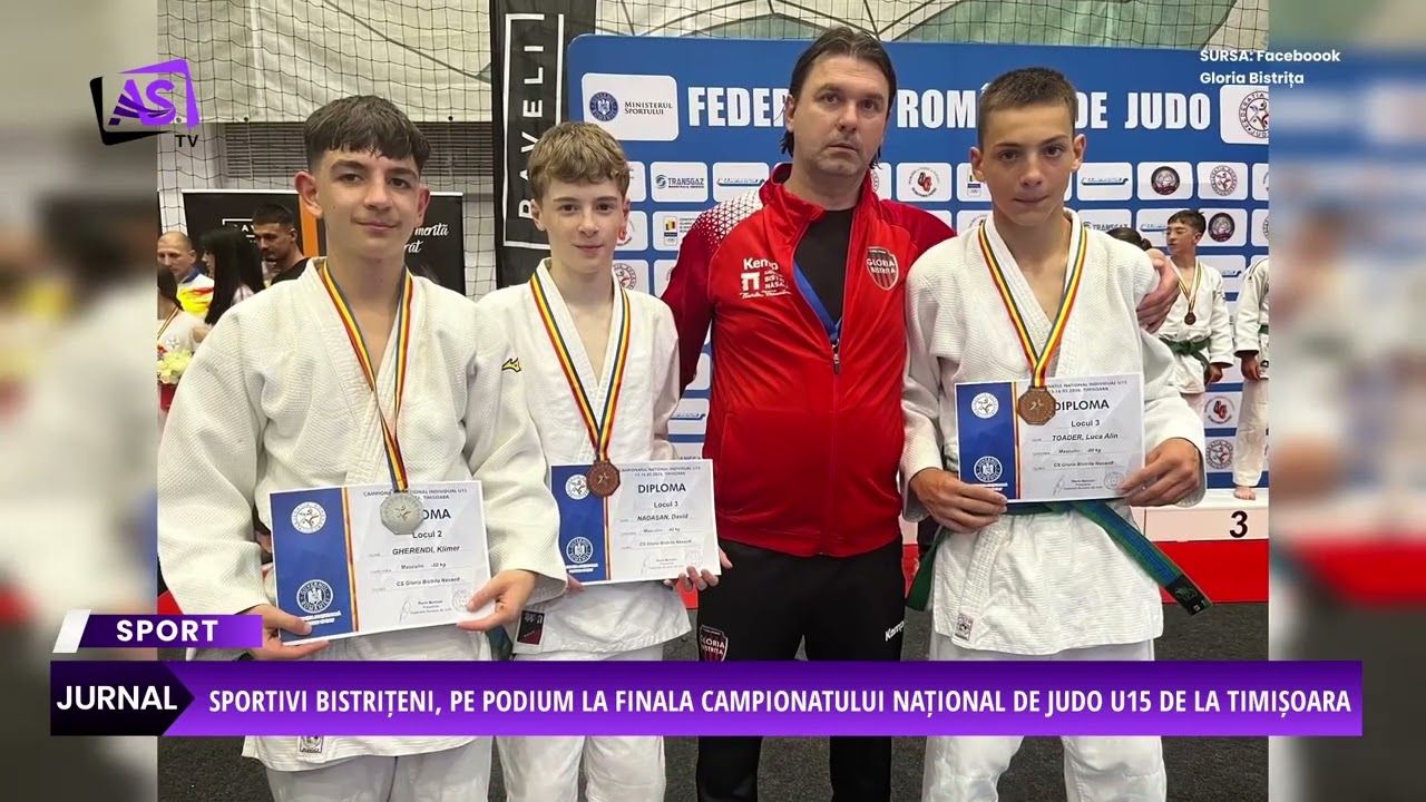 Sportivi bistrițeni, pe podium la Finala Campionatului Național de Judo U15 de la Timișoara