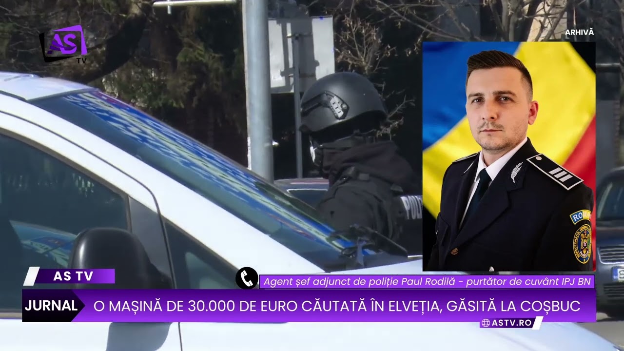 O mașină de 30.000 de euro căutată în Eleveția, găsită la Coșbuc