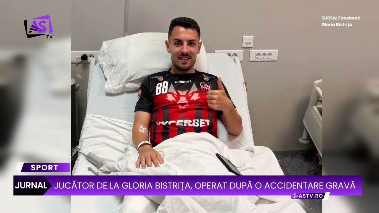 Jucător de la Gloria Bistrița, operat după o accidentare gravă