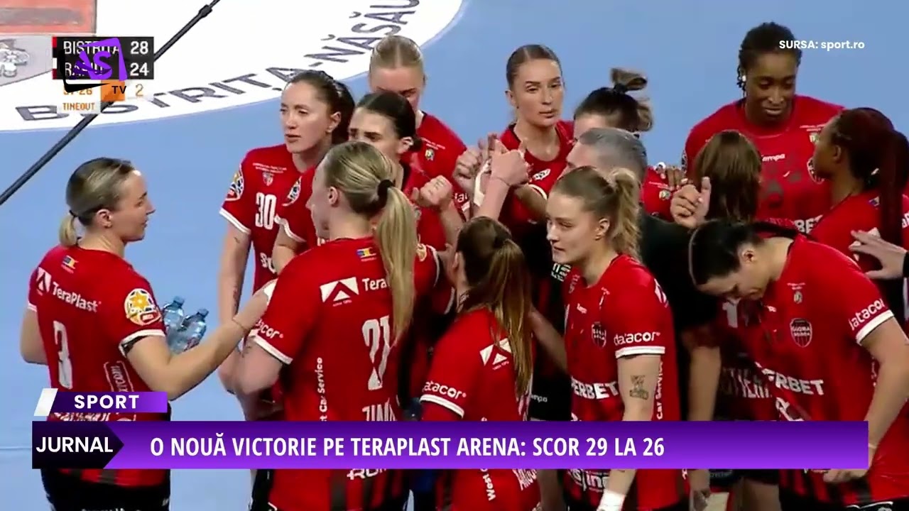 Echipa feminină de handbal Gloria Bistrița a îngenunchiat Rapidul