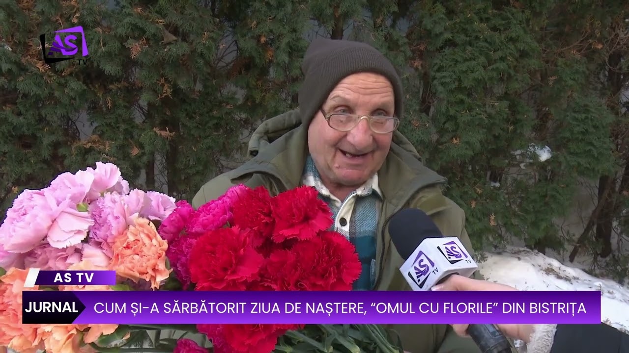 Attila Szőcs, omul cu florile din Bistrița a împlinit 69 de ani!