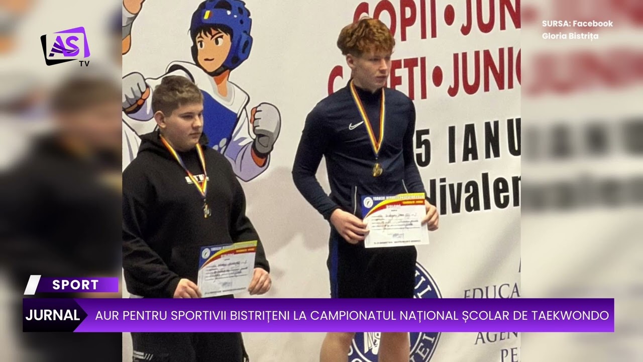 Aur pentru sportivii bistrițeni la Campionatul Național Școlar de Taekwondo