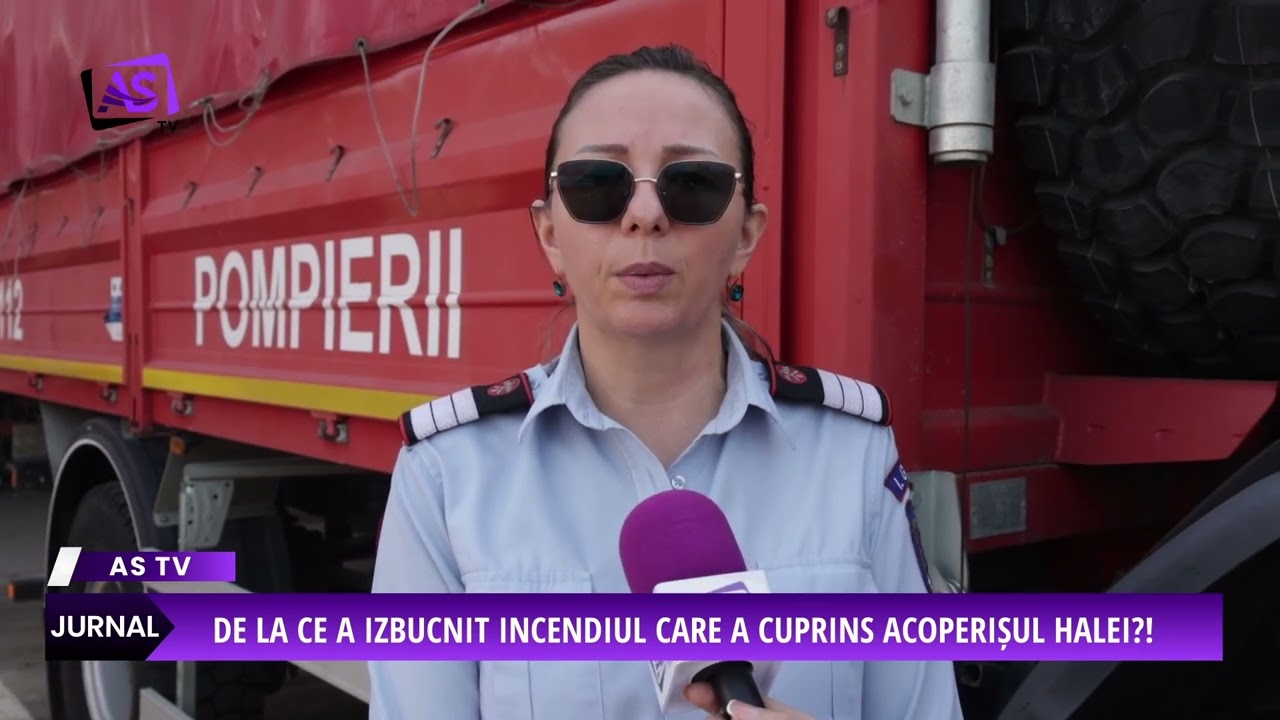 O hală cu material lemnos de la Tureac a luat foc!
