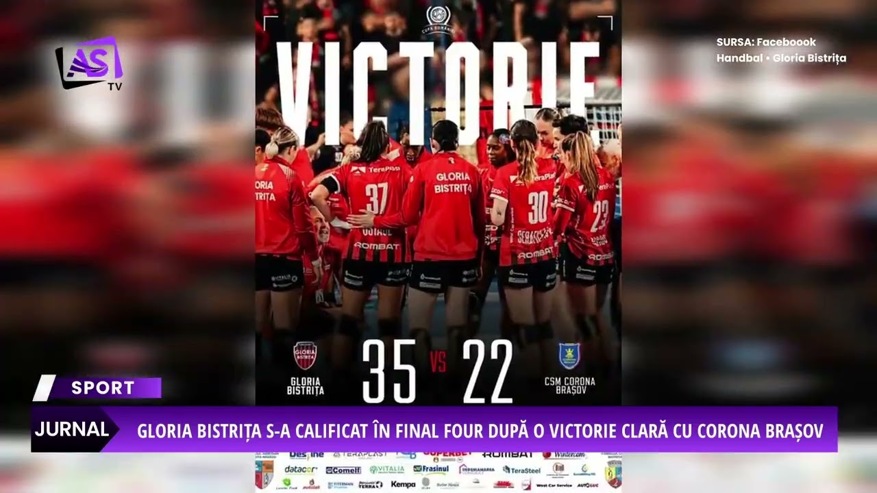 Gloria Bistrița s-a calificat în Final Four după o victorie clară cu Corona Brașov