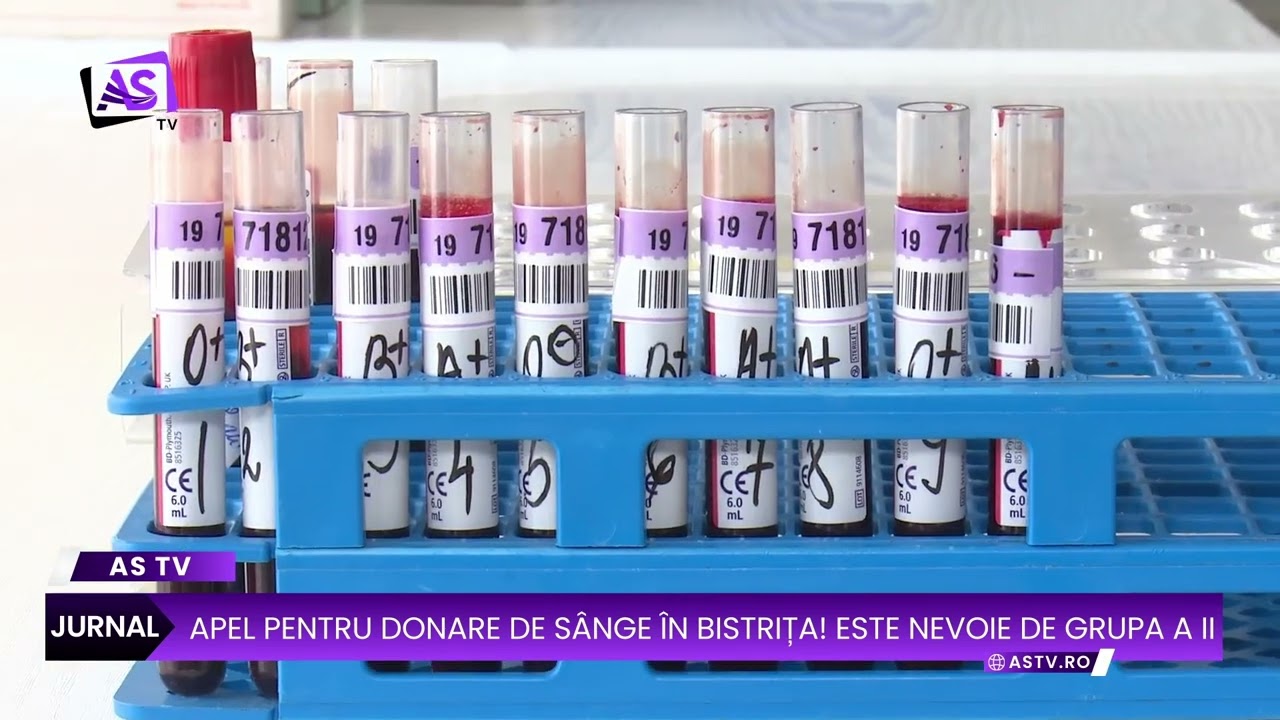 Apel pentru donare de sânge în Bistrița! Este nevoie de grupa A II