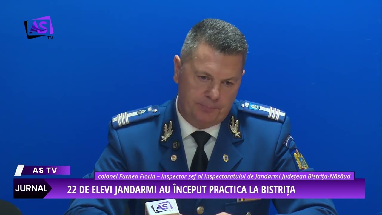 22 de elevi jandarmi au început practica la Bistrița