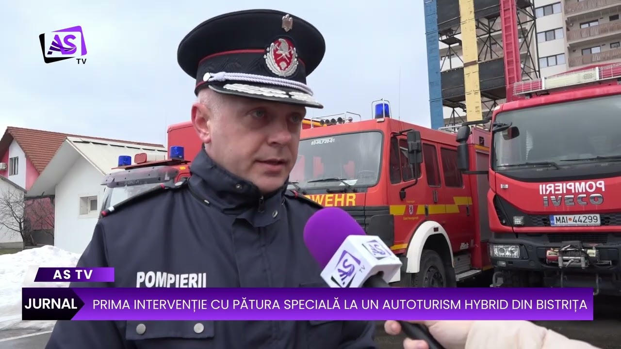 Prima intervenție cu pătura specială la un autoturism hybrid din Bistrița