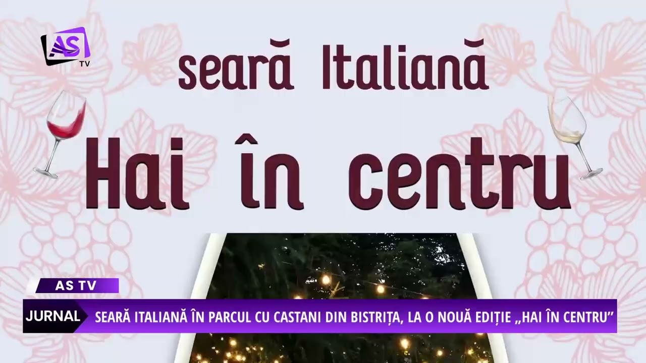 Seară italiană în parcul cu castani din Bistrița, la o nouă ediție „Hai în centru”