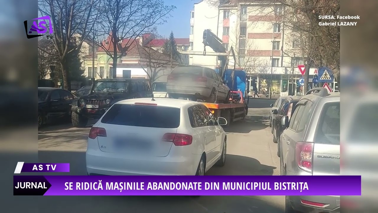Se ridică mașinile abandonate din Municipiul Bistrița