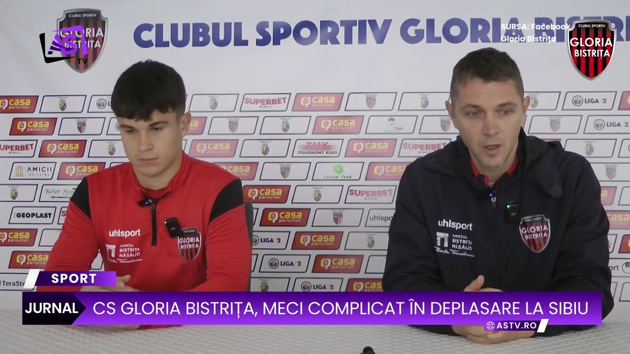 CS Gloria Bistrița, meci complicat în deplasare la Sibiu