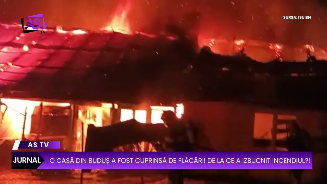 O casă din Buduș a fost cuprinsă de flăcări! De la ce a izbucnit incendiul?!