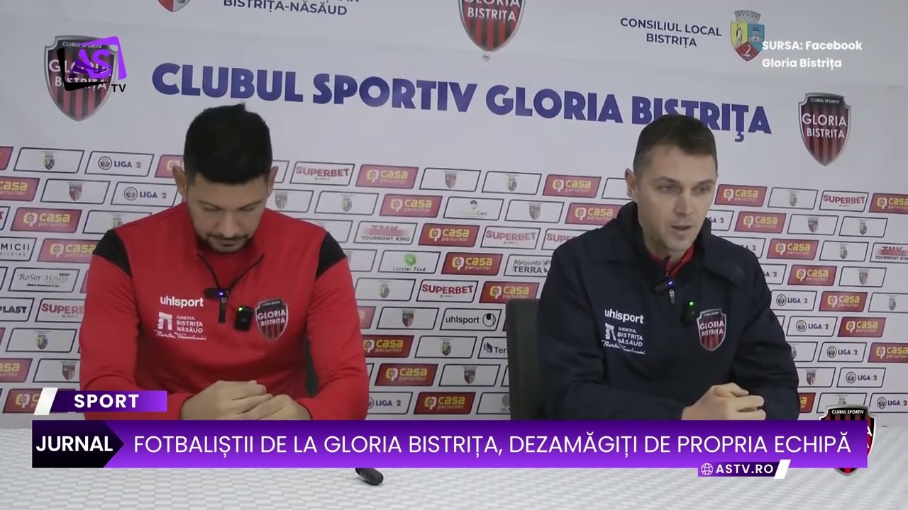 Fotbaliștii de la Gloria Bistrița, dezamăgiți de propria echipă