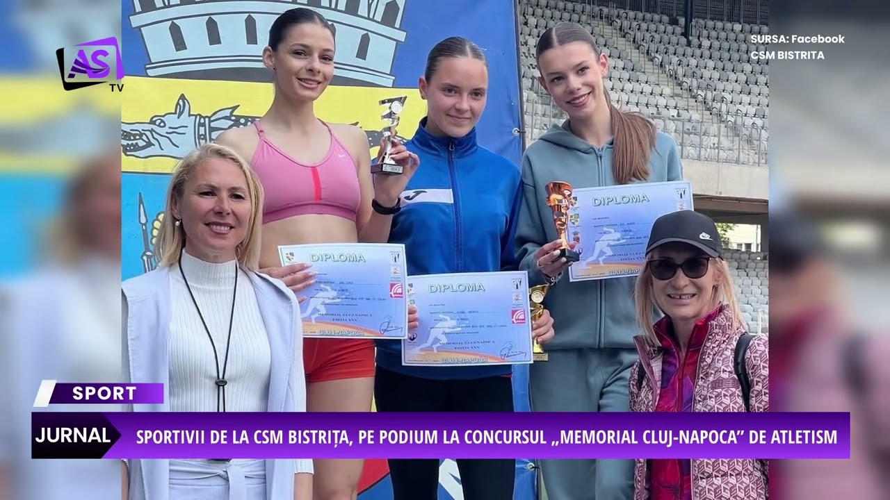 Sportivii de la CSM Bistrița, pe podium la Concursul „Memorial Cluj-Napoca” de atletism