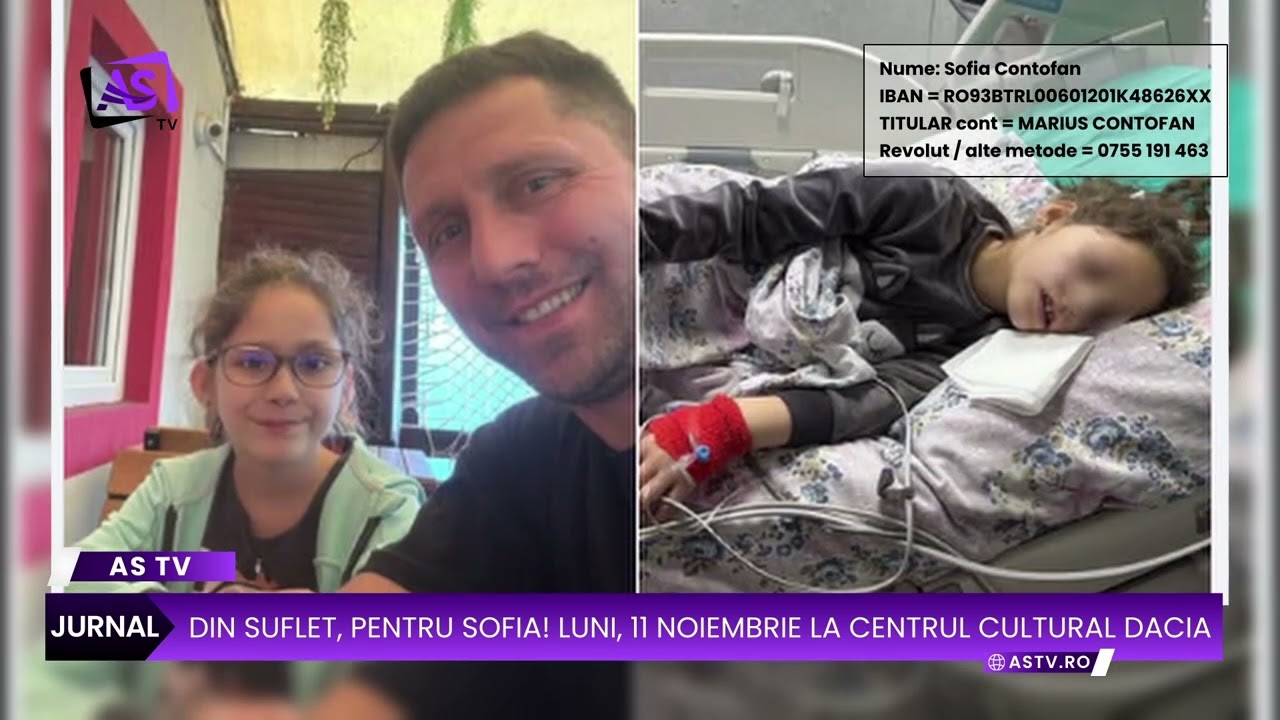 Din suflet, pentru Sofia! Marți, 11 noiembrie la Centrul Cultural Dacia