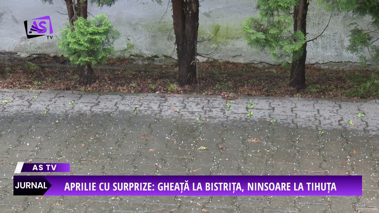 APRILIE CU SURPRIZE: GHEAȚĂ LA BISTRIȚA, NINSOARE LA TIHUȚA