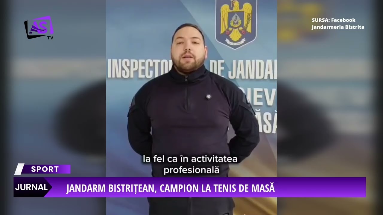 Jandarm bistrițean, campion la tenis de masă