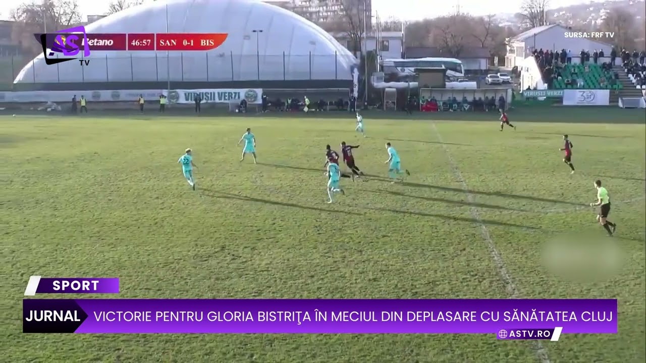 Victorie pentru Gloria Bistriţa în meciul din deplasare cu Sănătatea Cluj
