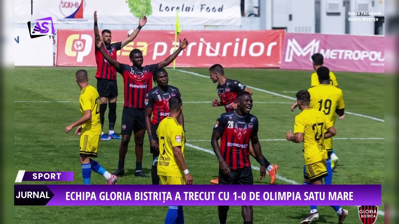 Echipa Gloria Bistrița a trecut cu 1-0 de Olimpia Satu Mare