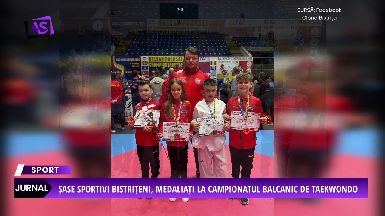 Șase sportivi bistrițeni, medaliați la Campionatul Balcanic de taekwondo