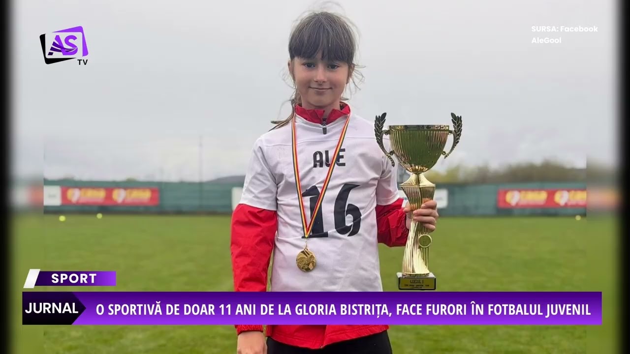 O sportivă de doar 11 ani de la Gloria Bistrița, face furori în fotbalul juvenil