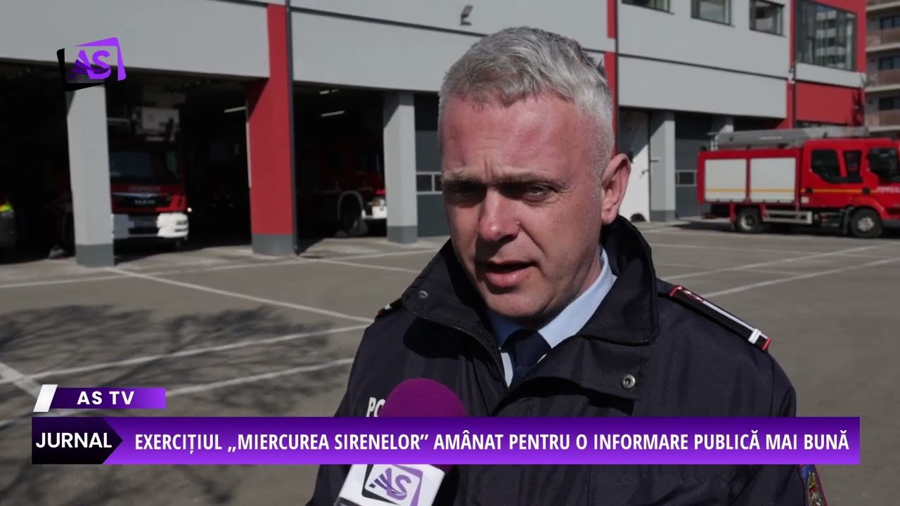 Exercițiul „Miercurea Sirenelor” amânat pentru o informare publică mai bună