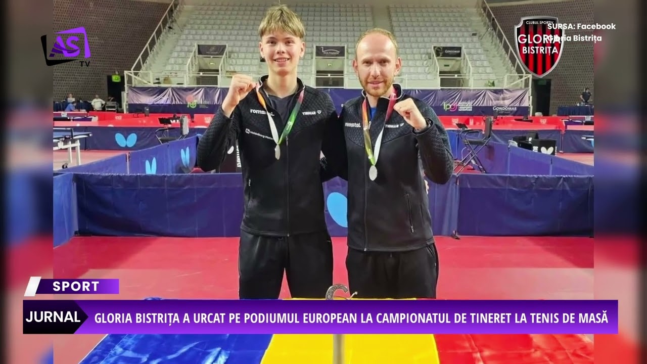 Gloria Bistrița a urcat pe podiumul european la Campionatul de Tineret la Tenis de masă