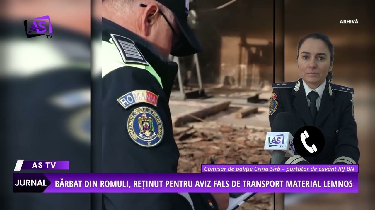 Bărbat din Romuli, reținut pentru aviz fals de transport material lemnos