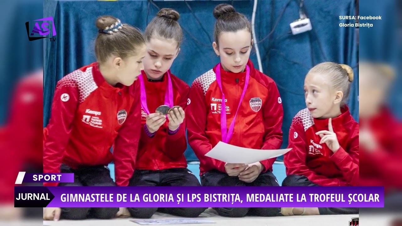 Gimnastele de la Gloria și LPS Bistrița, medaliate la Trofeul Școlar