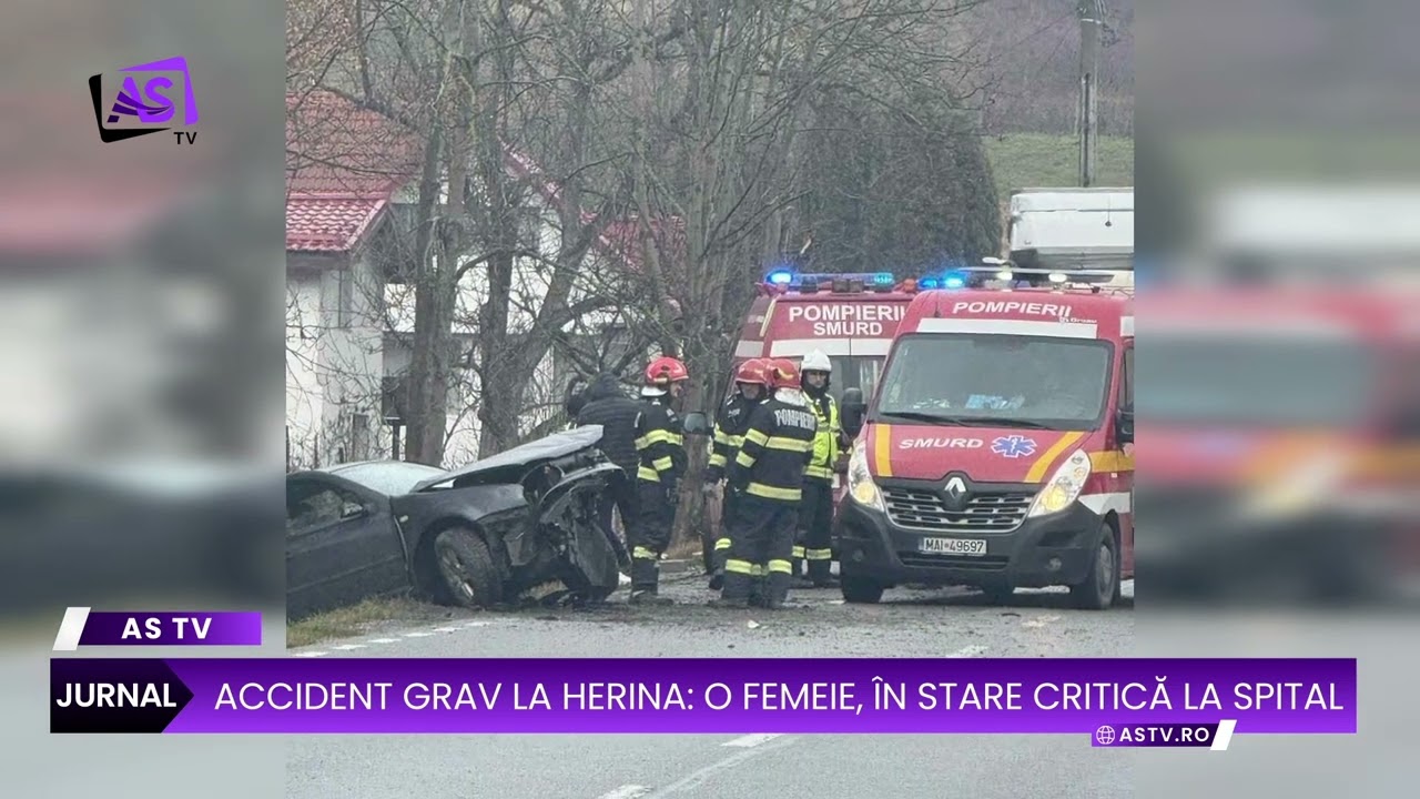 Accident grav la Herina: o femeie, în stare critică la spital