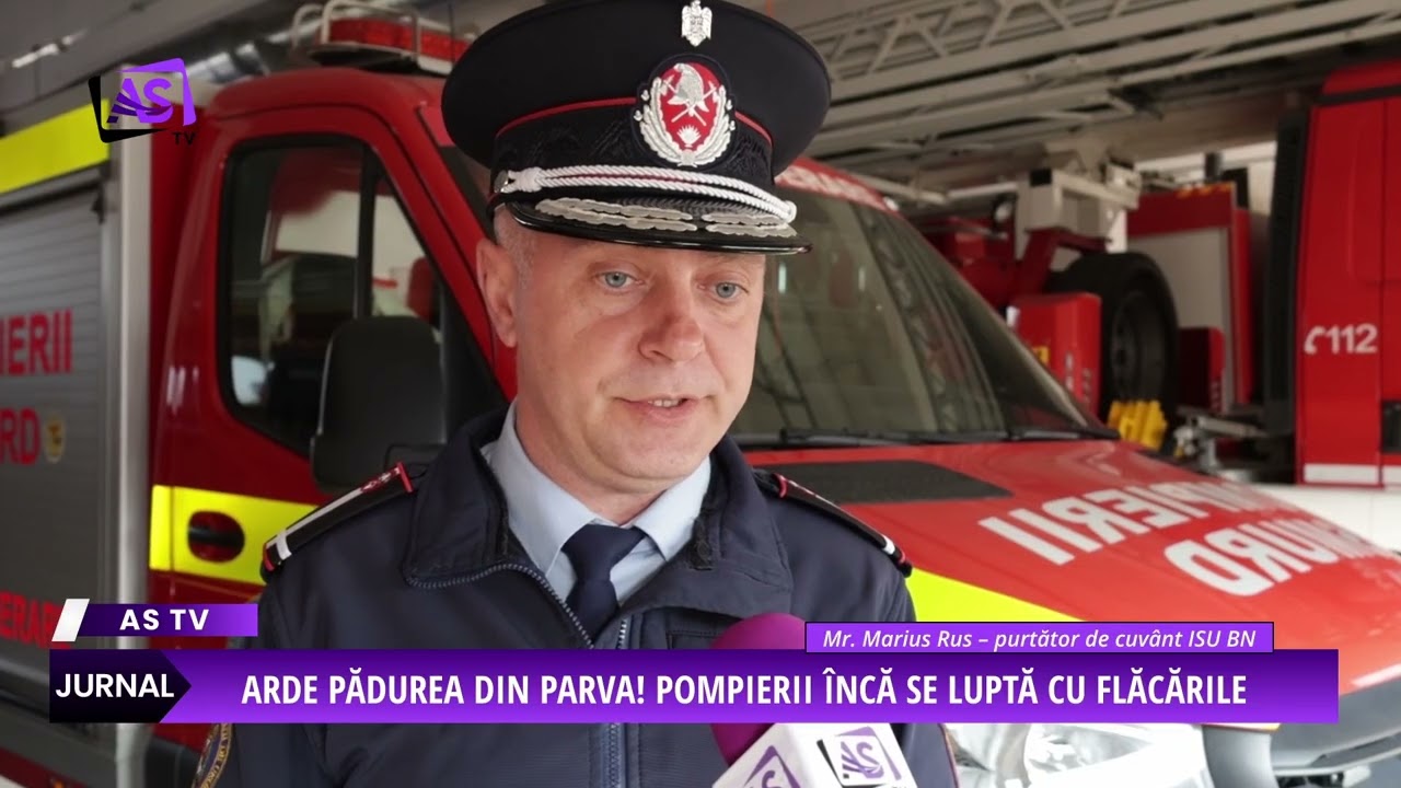 Arde pădurea din Parva! Pompierii încă se luptă cu flăcările