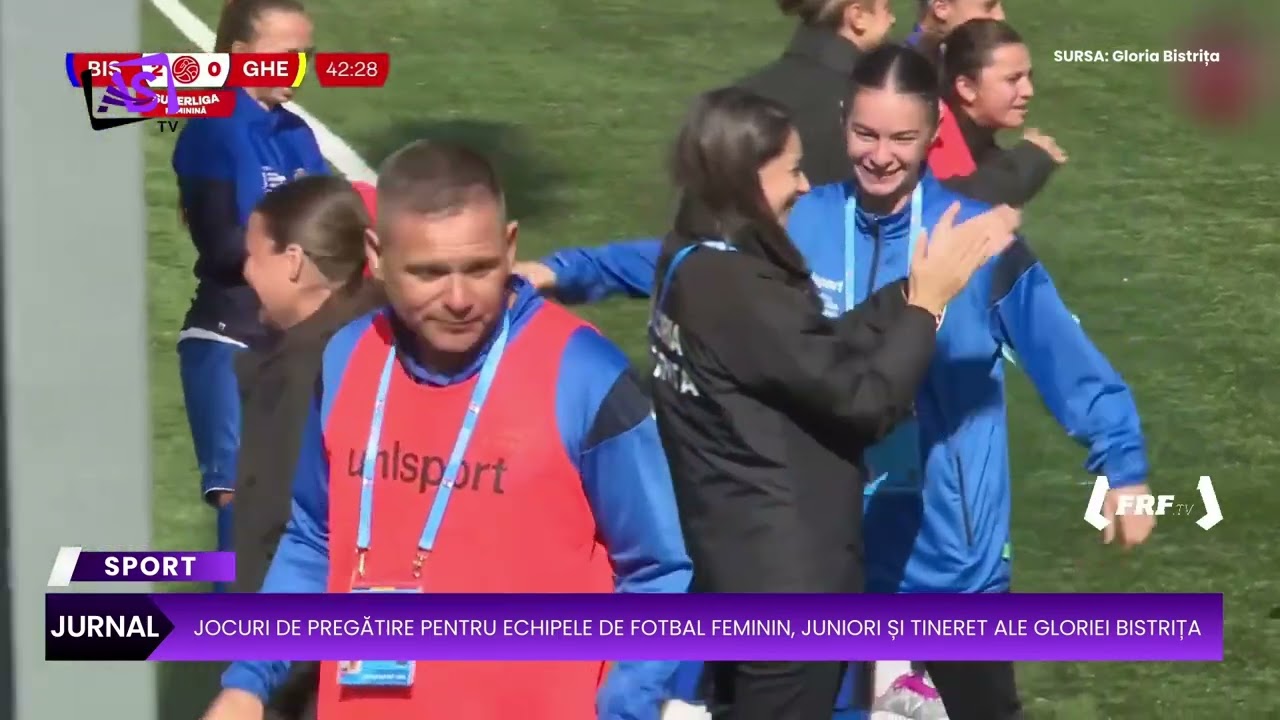 Jocuri de pregătire pentru echipele de fotbal feminin, juniori și tineret ale Gloriei Bistrița